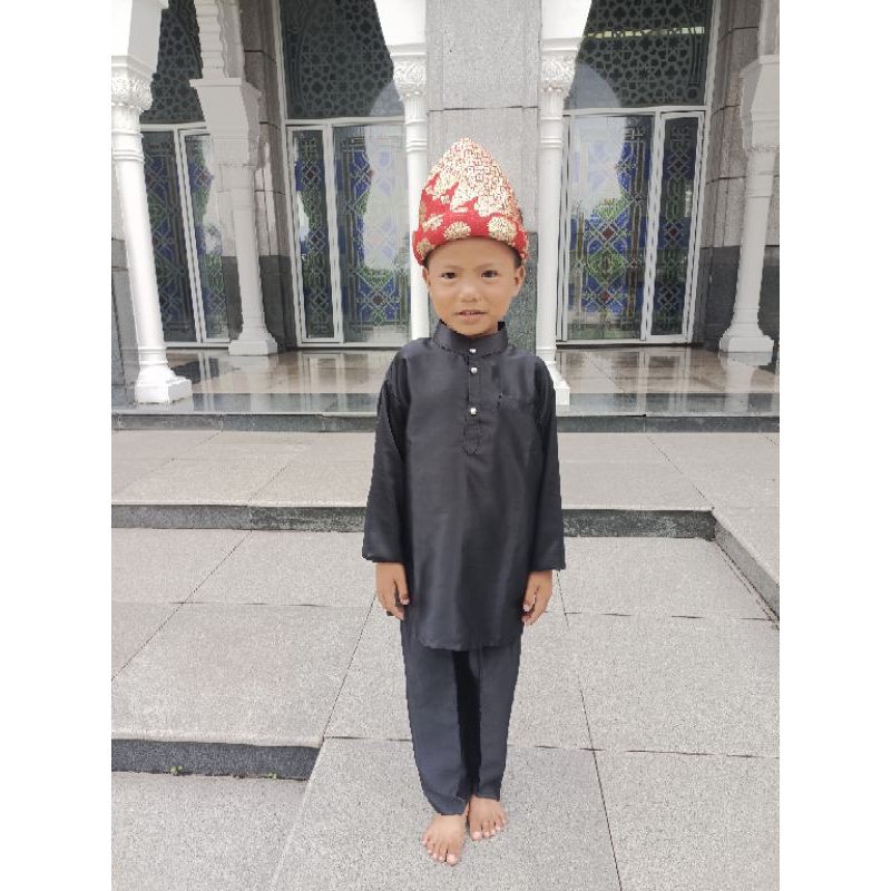 setelan kurung melayu anak laki-laki
