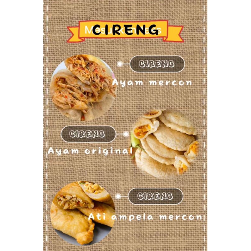

Cireng Bantet ayam mercon enak