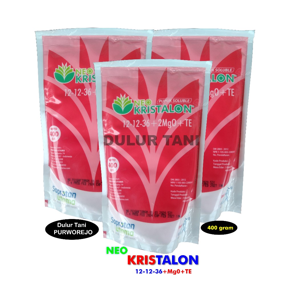 Pupuk Neo Kristalon Merah 400 gram