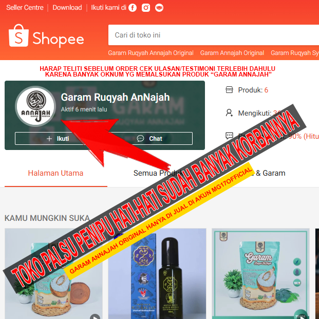 

Garam Ruqyah AnNajah 250gr - Meruqyah Anak Yg Sulit Di Atur/Bandel, Mentralisir Rumah/Tempat Usaha Tetapi Kesehatan dll