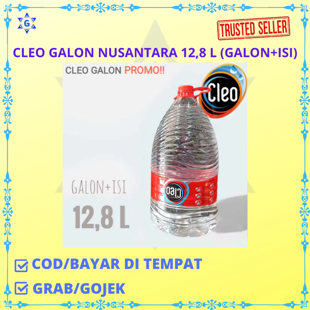 

AIR MINERAL CLEO GALON SEKALI PAKAI 12.8 LITER FREE BPA ( INSTANT/SAMEDAY MAKSIMAL 2 GALON)