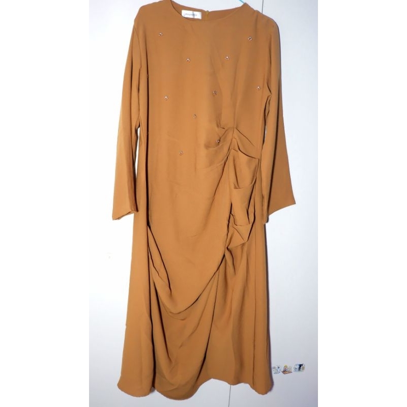 Preloved Mayoutfit Dress Raya Collection - Mustard / kuning kunyit