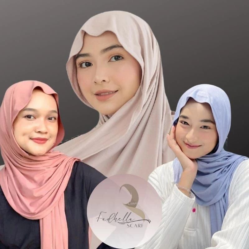 Hijab Jilbab Pasmina Jersey Premium Uk 180x75 Original 100% Brand Fadhella Scraft