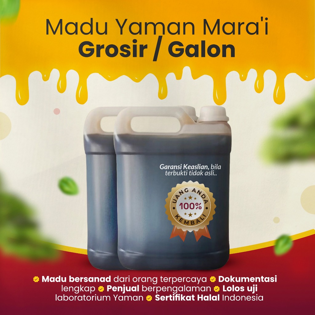 

ALBAGHIYAH - Madu Yaman Mara'i Albaghiyah Grosir 2 Jirigen