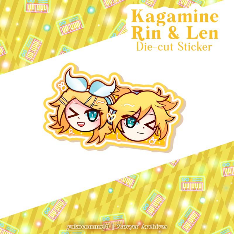 

Vocaloid || Kagamine Rin & Len die-cut sticker