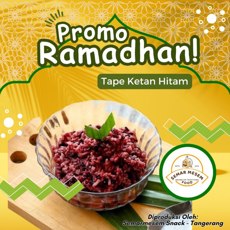 

250 gr / Tape Ketan Hitam Manis Legit / Fermentasi / Halal