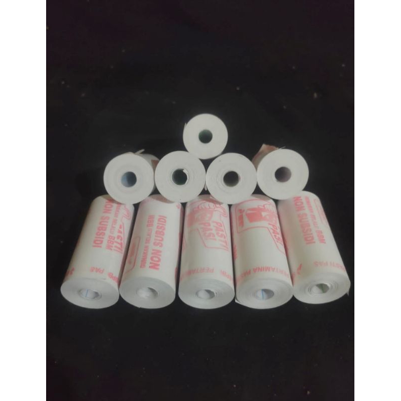 

Kertas kasir thermal edc ukuran 58x30mm Logo spbu