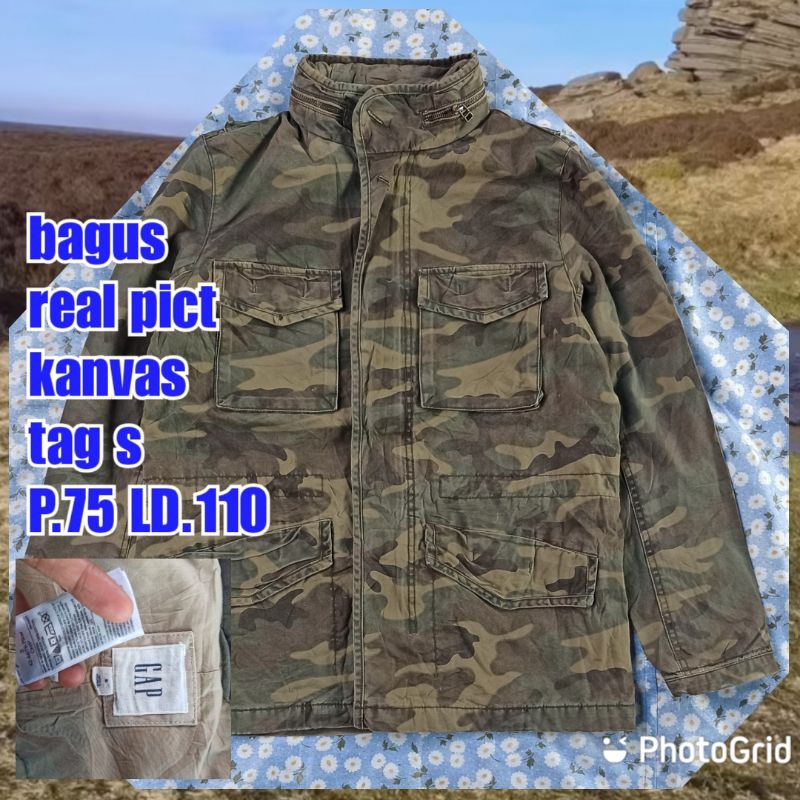 jaket parka army military m65 doreng como kanvas tebal gap
