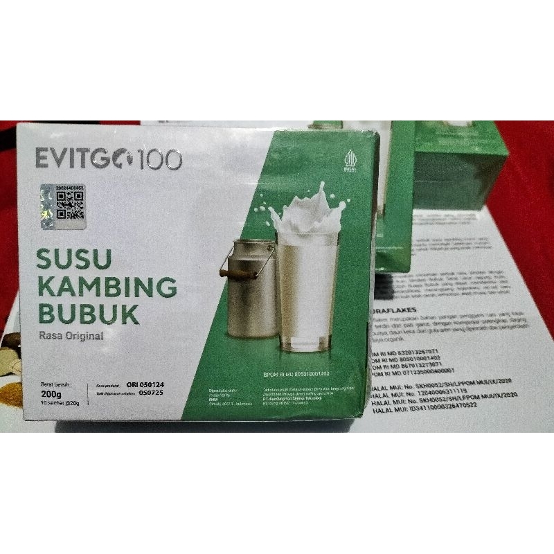 

Susu Kambing Kesehatan EVITGO 100 Susu bubuk sehat