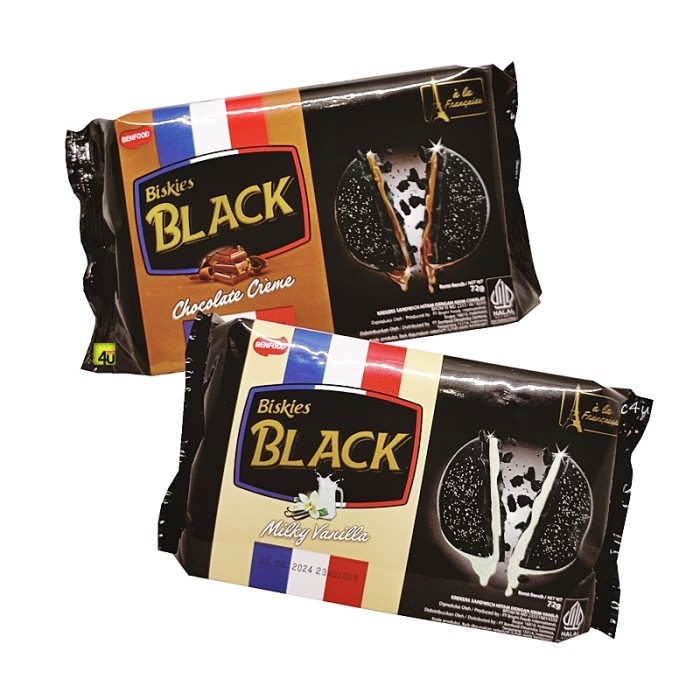 

BisKies Black Chrackers Sandwich 72g Biskuit Nikmat Lezat