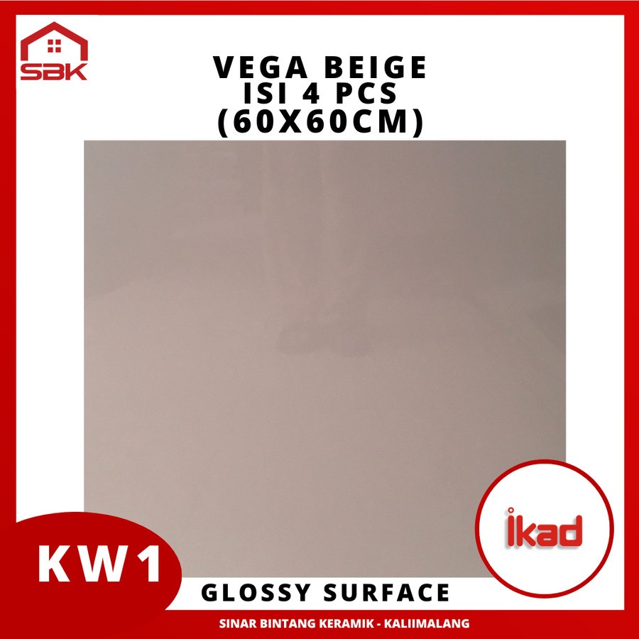 Granit Lantai Ruangan 60x60 Vega Beige Glossy