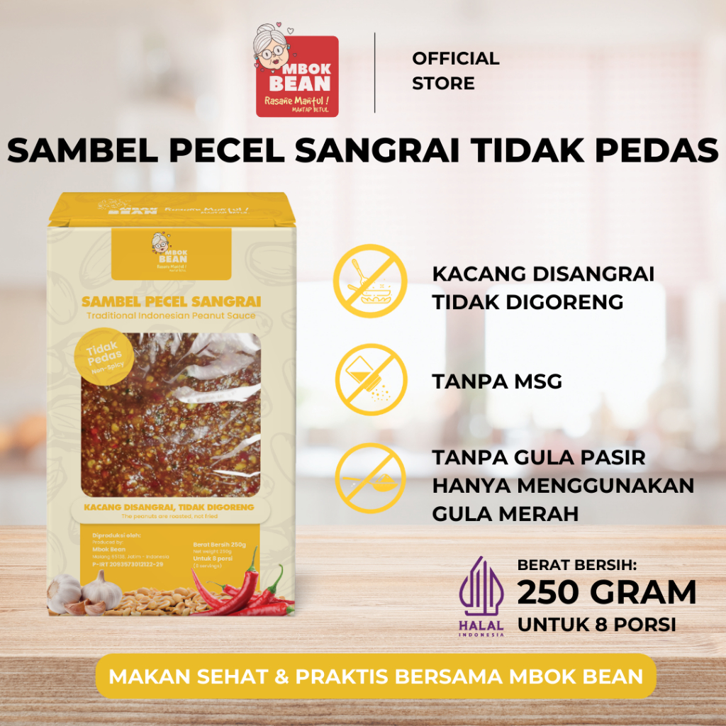 

BUMBU PECEL TIDAK PEDAS/BUMBU PECEL MBOK BEAN/SAMBEL PECEL/BUMBU PECEL ENAK/BUMBU PECEL MURAH