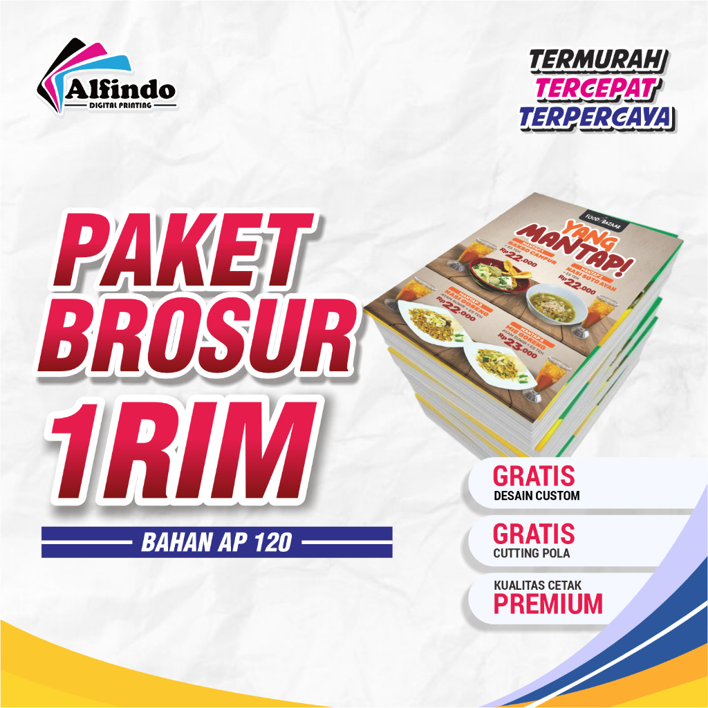 PAKET BROSUR 1 RIM 500 LEMBAR // PAKET BROSUR A6 A5 A4 // CETAK BROSUR // CETAK FLYER AP120 // CETAK