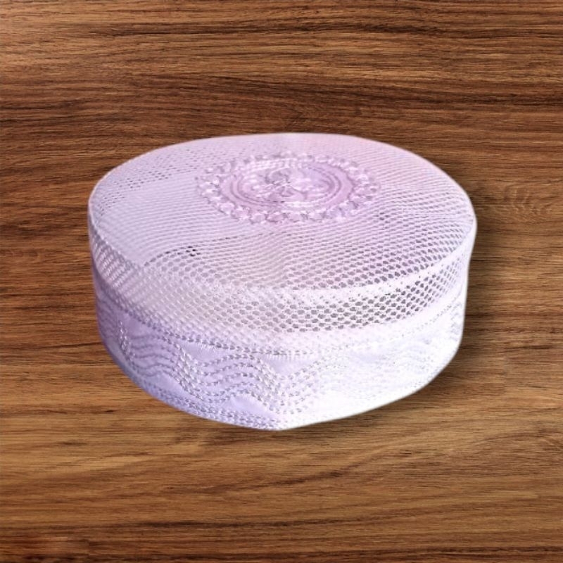 (ECER) Madinah hajir/madinah jaring/peci putih/peci jaring/peci hajir/peci marawis