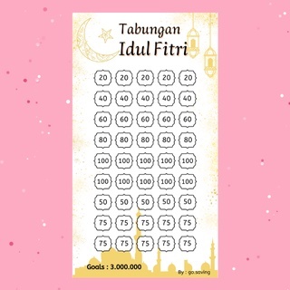 

GO SAVING Tabungan Hari Raya Idul Fitri / Binder Tabungan Lebaran A6 / Saving Challenge / Tantangan Menabung / Binder A6