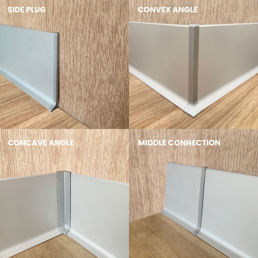 AKSESORIS PLINT SKIRTING ALUMUNIUM MONOSTAR – AKSESORIS LIST LANTAI (H100MM)