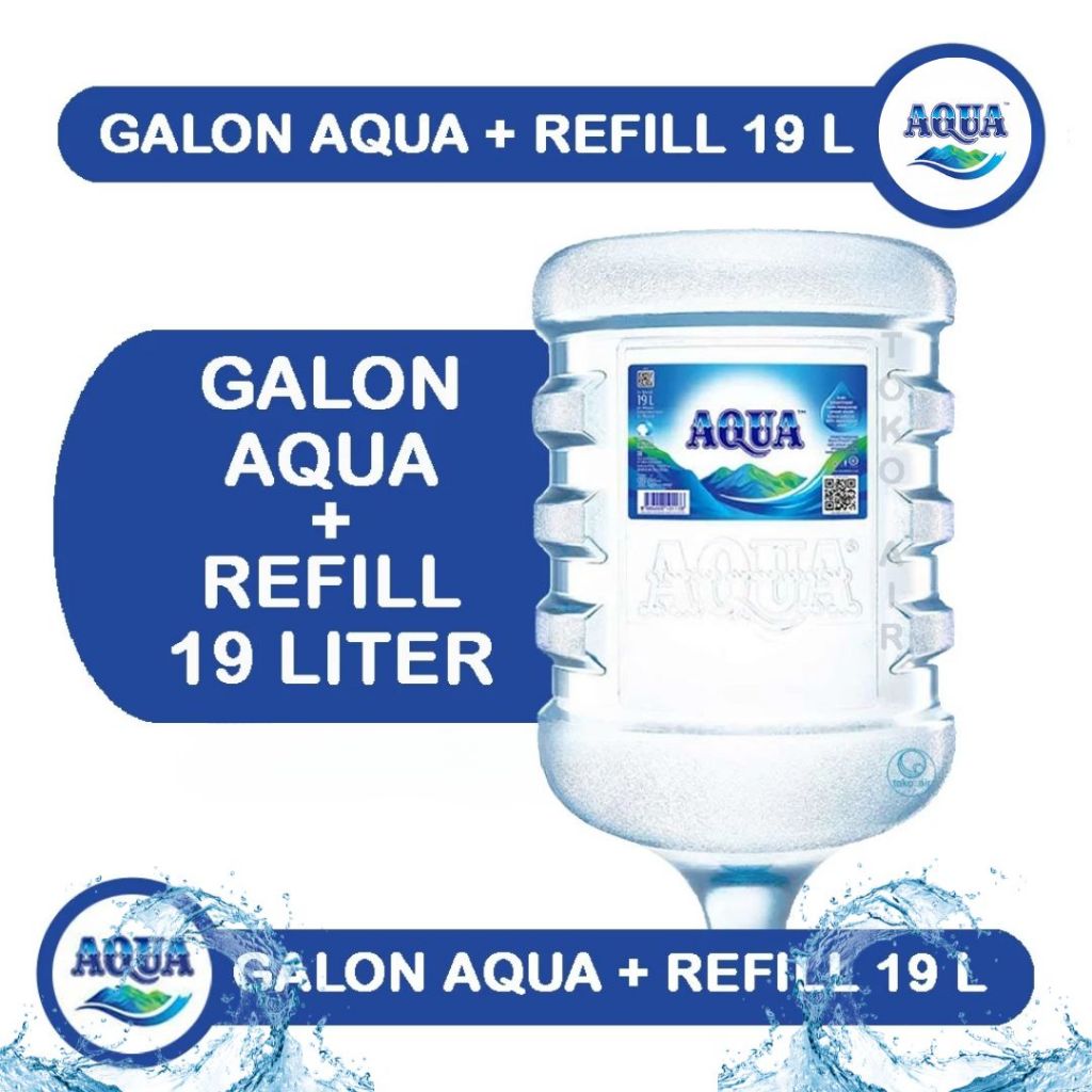 

Air Mineral AQUA Galon + Isi Refill 19 Liter Asli Dan Bersegel Siap Minum Setiap Hari