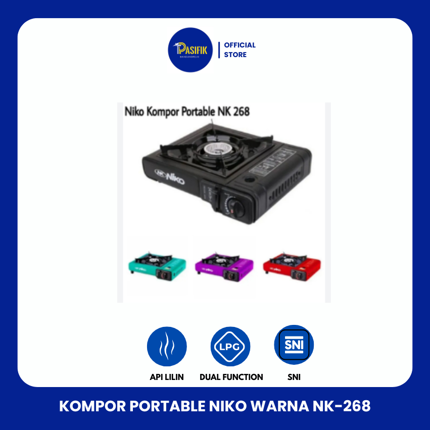 KOMPOR PORTABLE/KOMPOR NIKO/KOMPOR PIKNIK NIKO NK-268C WARNA