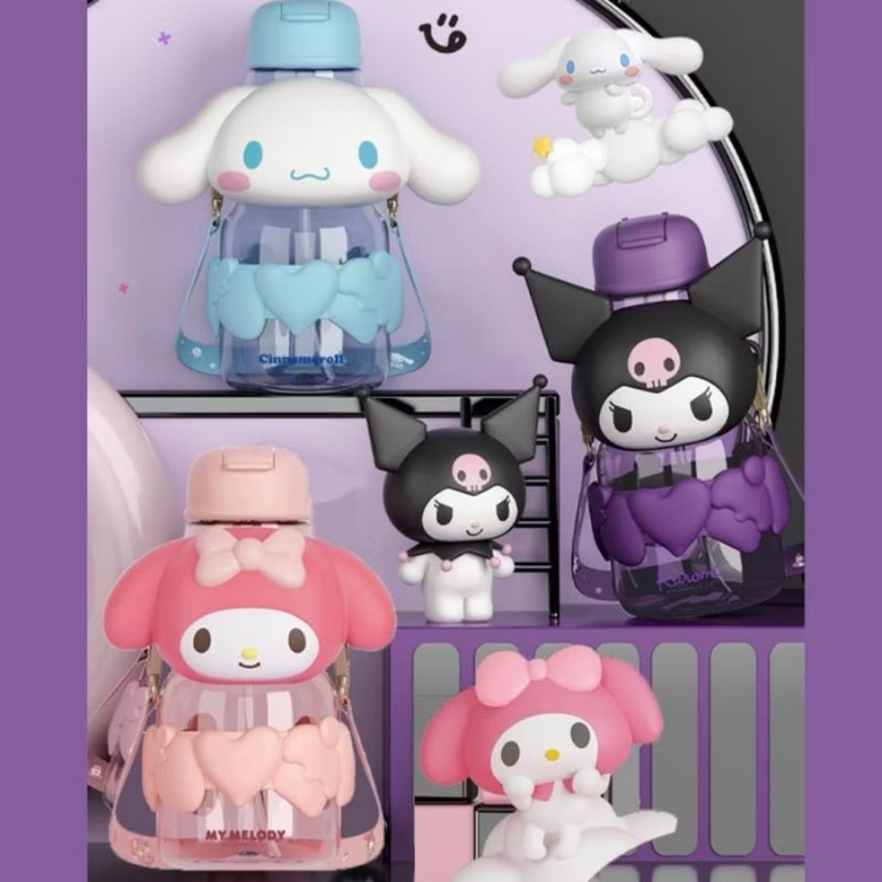 Botol minum sedotan disney tritan / Botol minum anak 3D original sanrio disney