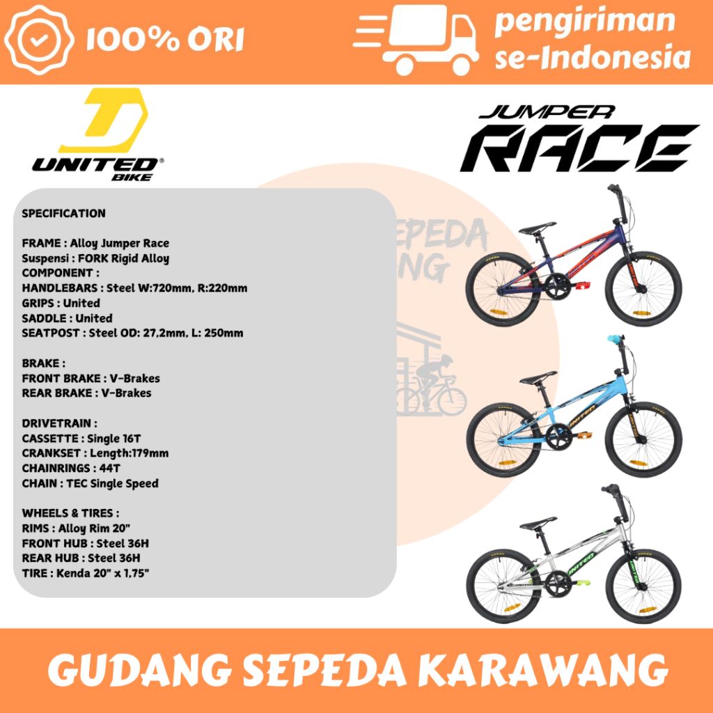 SEPEDA BMX UNITED JUMPER RACE ALLOY