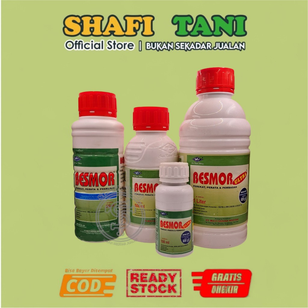 BESMOR perekat, pembasah, dan perata larutan semprot pestisida dan pupuk bahan aktif sama dengan aps