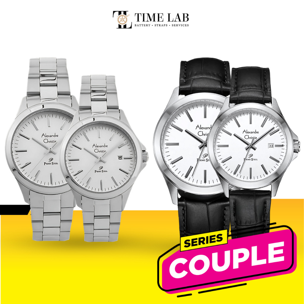 JAM TANGAN COUPLE ALEXANDRE CHRISTIE PRIMO STELL AC1026 / AC 1026 / AC1026LD / AC1026MD ORIGINAL