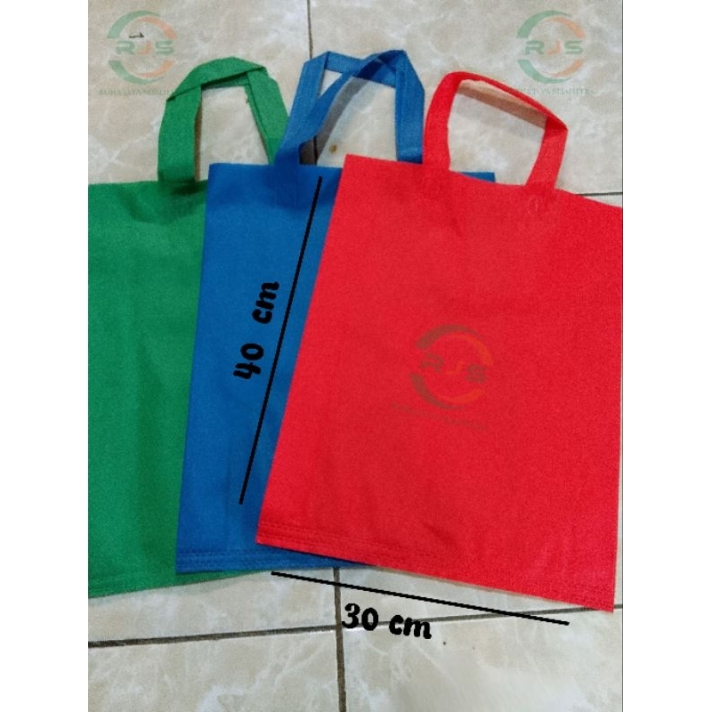 

(Isi 12 pcs) Lusinan Tas Goodiebag HLS 30x40 Tas Tali Pres Tas Tali Polos Tas HLS Tas Bingkisan Tas Hampers