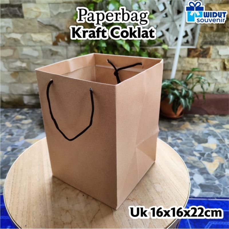 

10 pcs Paperbag Toples Kue, Paperbag Wadah toples Kue Kering, Paper Bag Toples Bulat Kue Kering Lebaran (16*16*22)