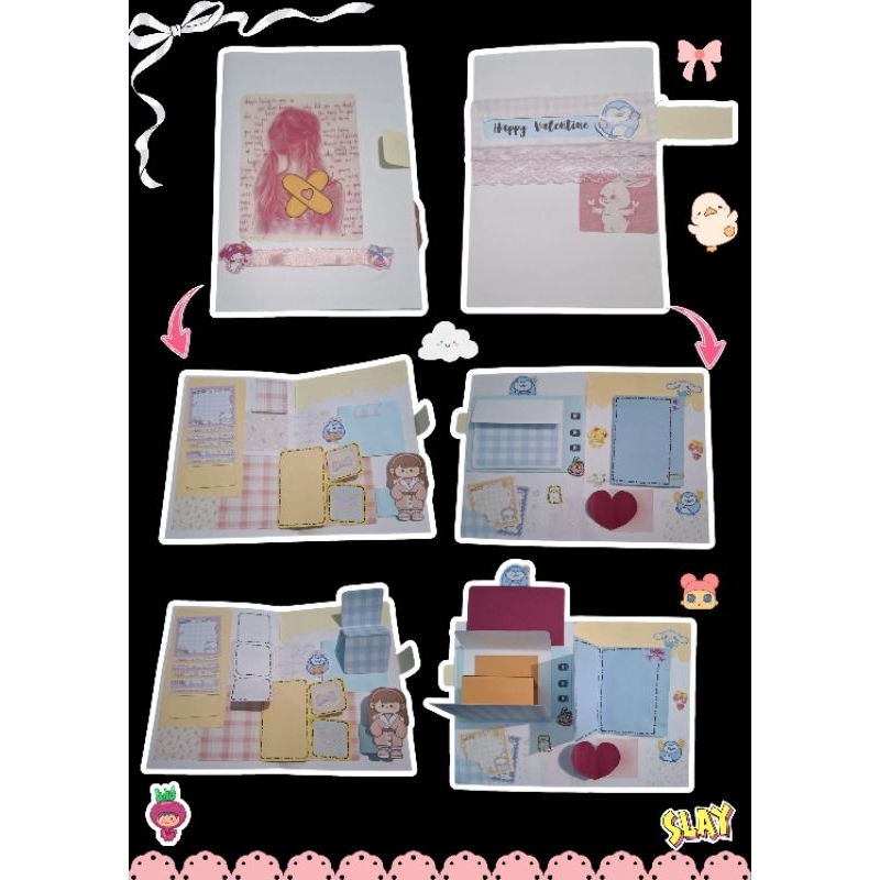 [LANGSUNG JADI] Bisa Custom Scrapbook || Popupbook || Greeting Card Custom ukuran a4 gift valentine,