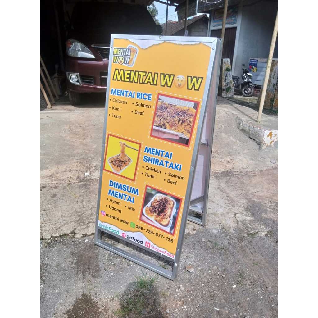 Stand Banner Besi Hollow Baja Ringan Alumunium Anti Karat