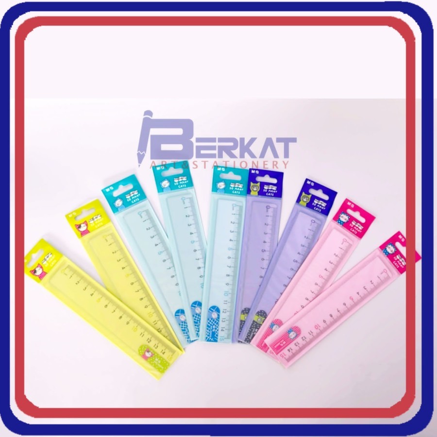 

M&G Penggaris Plastik / Plastic Ruler SO MANY CAT 15cm