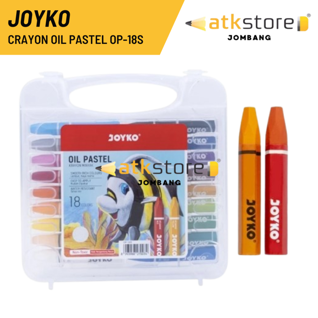 

JOYKO Crayon Oil Pastel OP-18S 18 Colours / Joyko Oil Pastel / Crayon 18 Warna OP-18S