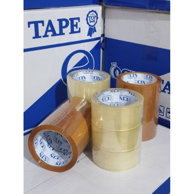 

lakban bening coklat 2 inch isi 6pc 45mm 48 mm 90yd 100yd