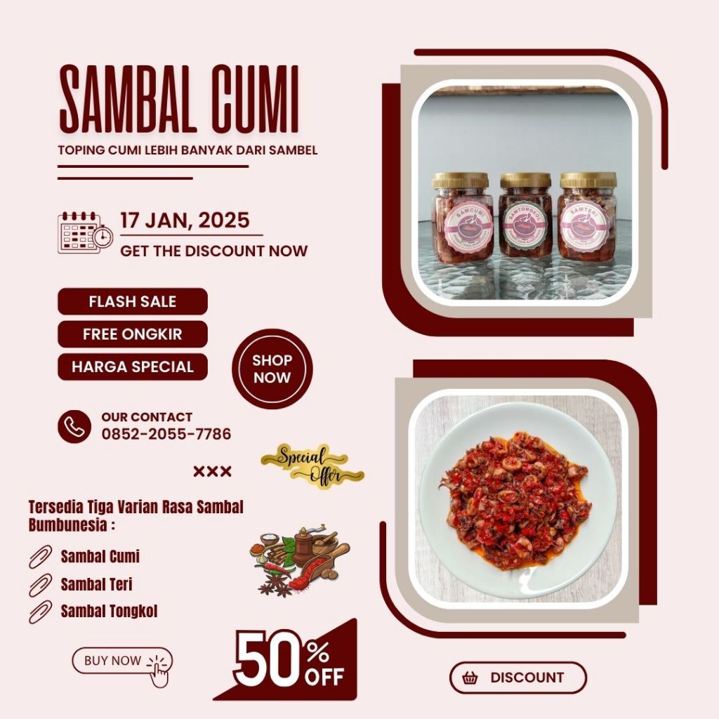 

Sambal Cumi / Sambal Tongkol / Sambal Teri / Sambal Terenak Bumbunesia