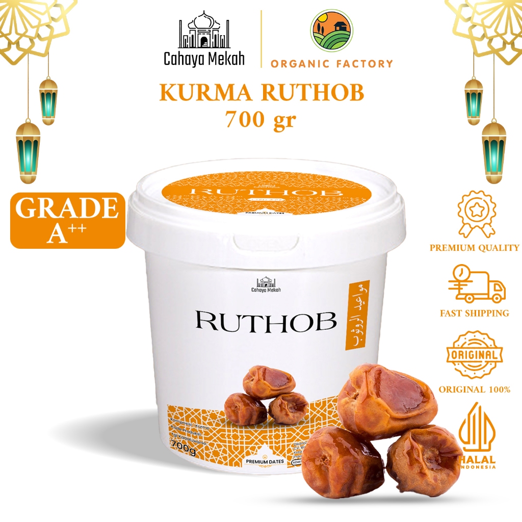 

Cahaya Mekah Kurma Ruthob Ember 700gr Kurma Nabi Super Premium Dates 100% Original