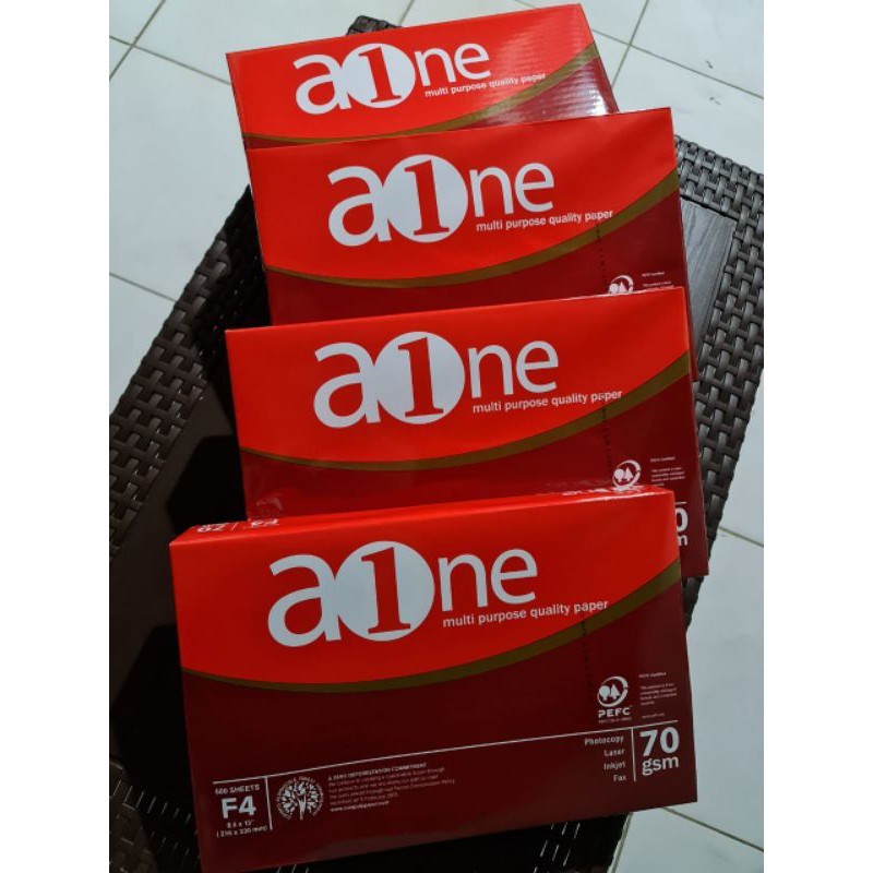 

Kertas HVS Aone A4 & F4 70gsm - Putih Tebal - F4 70gsm .