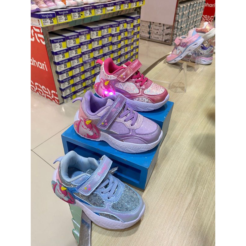 FLADEO KIDS ‼️ sepatu anak perempuan unicorn comfort ringan lampu