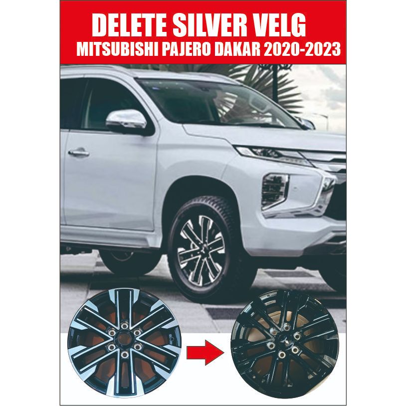 STIKER VELG/STICKER DELETE SILVER PELEK/VELG MITSUBISHI PAJERO DAKAR 2021-2023