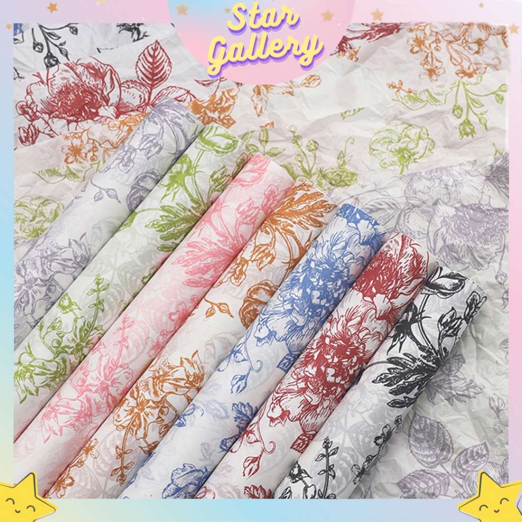 

Kertas Buket Bunga Kertas Wajik Rose Flower Wrapping Paper Cellophane KB6239