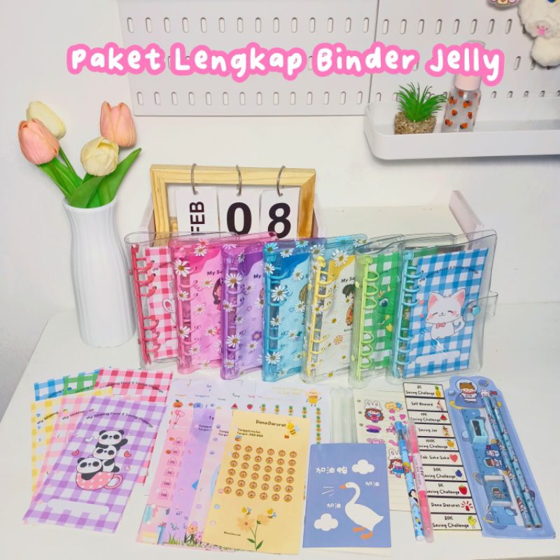 

(3 Ziplock) Paket Lengkap Binder Nabung Jelly Premium