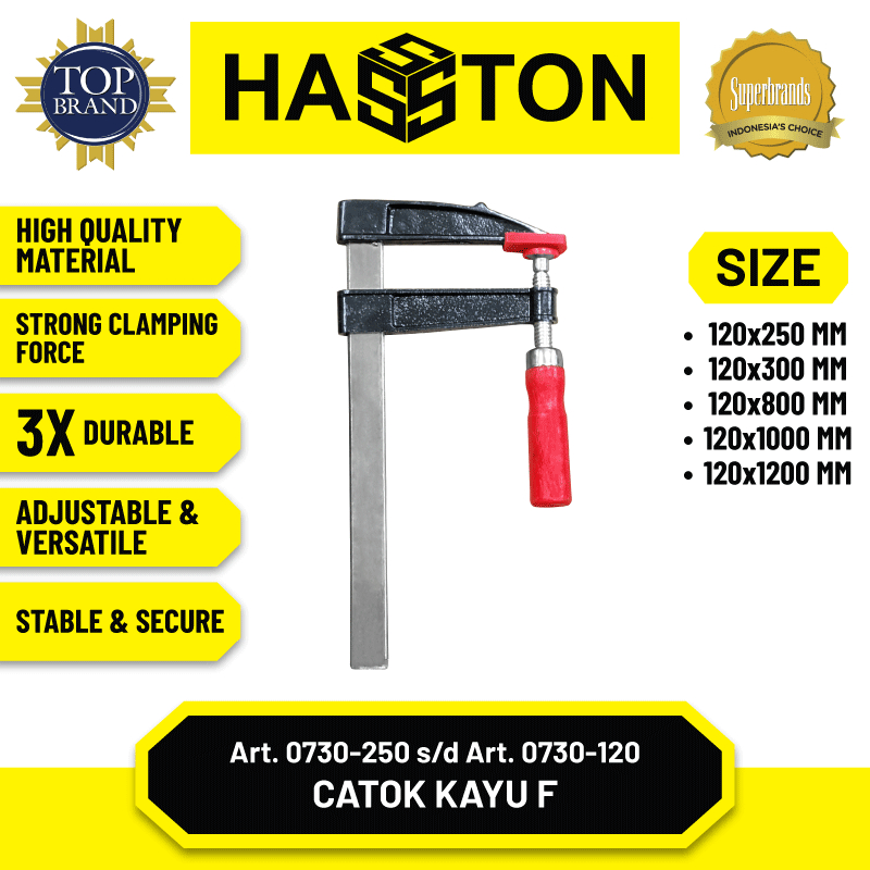 Hasston Catok Kayu F / Catok Penjepit Kayu / F-Clamp Klem F (0730)
