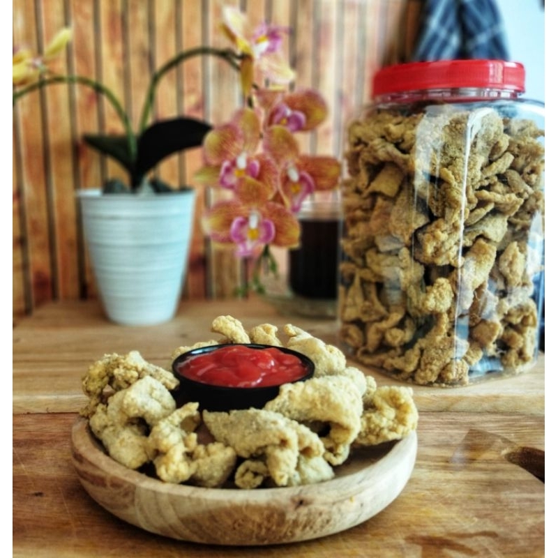 

Kulit Ayam Gurih wenaak renyah berkualitas Produk UMKM kota kediri berkualitas ORI