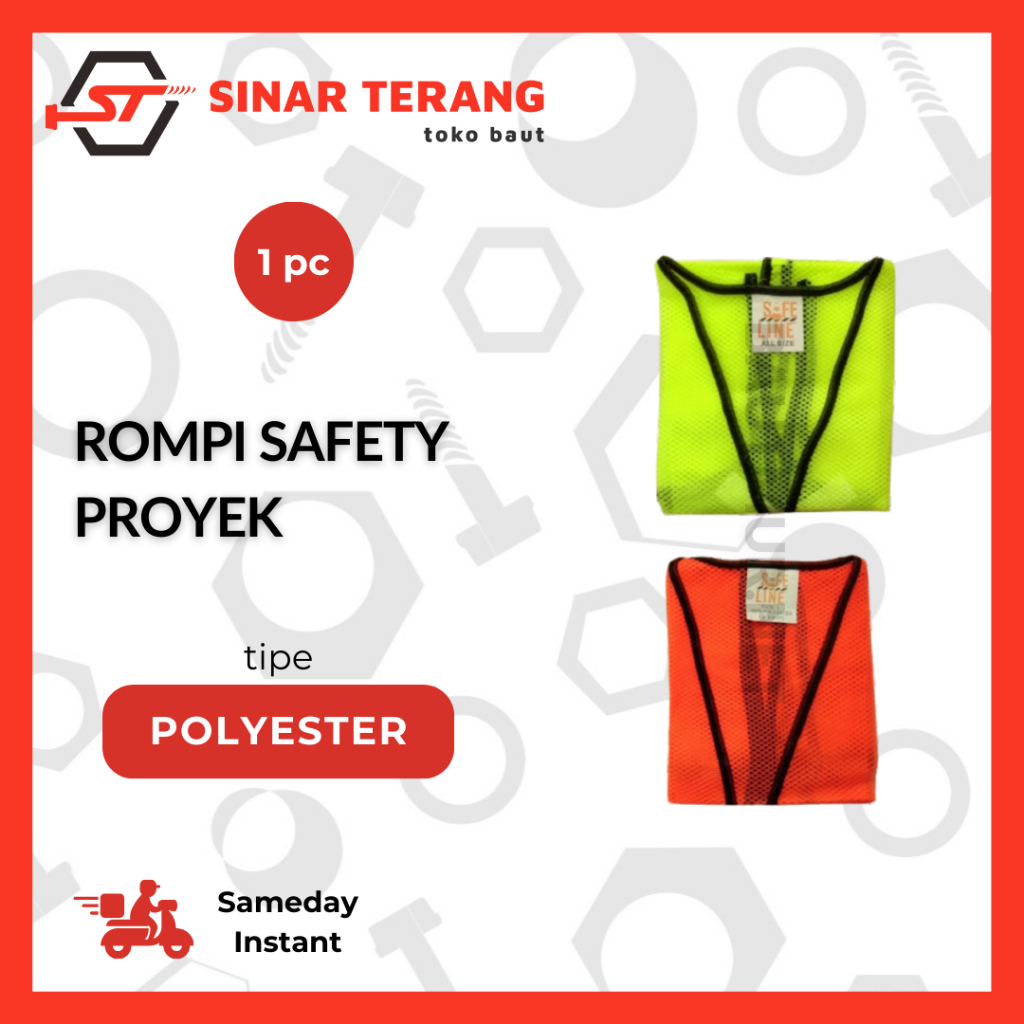Rompi Safety Proyek - Safety Vest Proyek Polyester - Rompi Murah