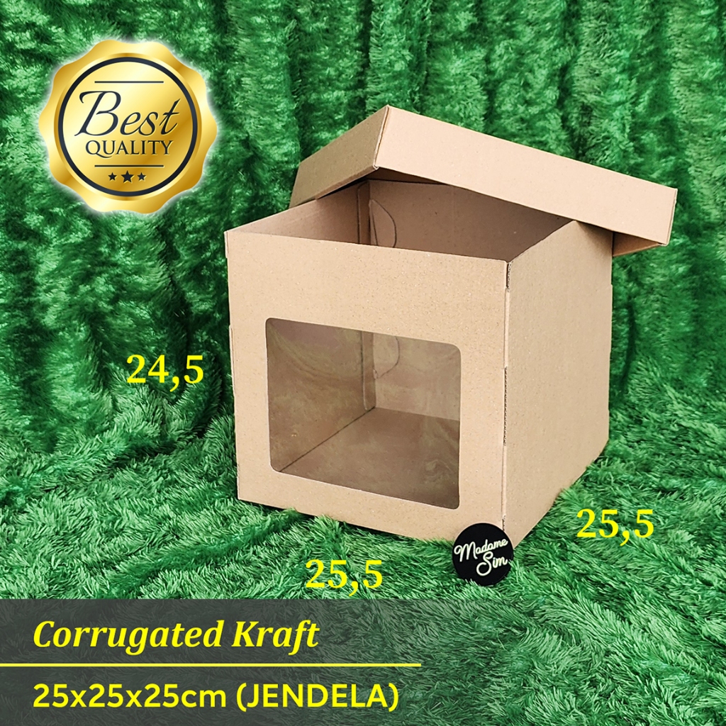 

KOTAK KUE - CAKE BOX 25x25x25 - JENDELA (ISI: 10 PCS)