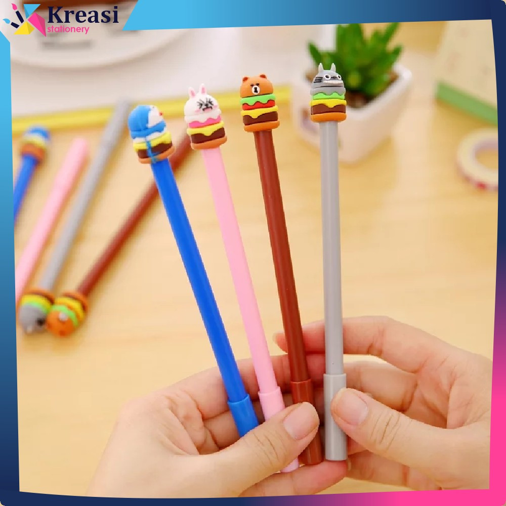 

Pulpen Hamburger Karakter Cartoon / Alat Tulis Perlengkapan Anak Sekolah / Pen Burger Kartun Line Stationary Kreasi Stationery A7