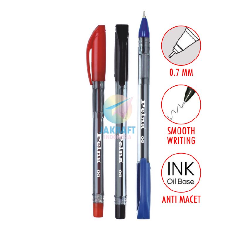 

(1 Pcs) Pulpen Ballpoint Pen PELNA 05 Tebal 0.5 mm / 0.7 mm Smooth Writting Murah Anti Macet Berkualitas Seperti Faster