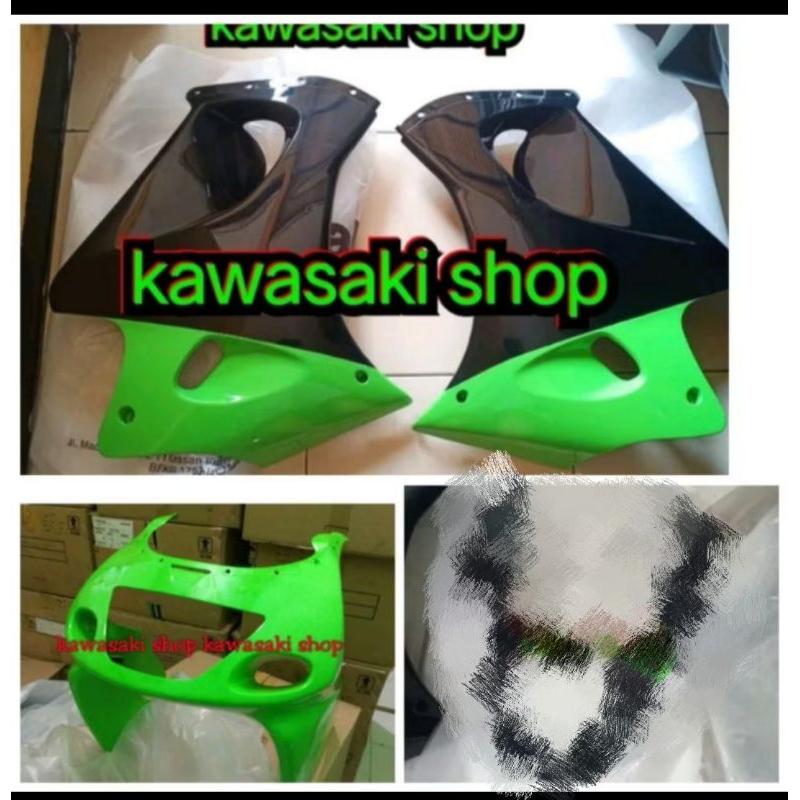 fairing fering ninja rr old hijau se dan batok original