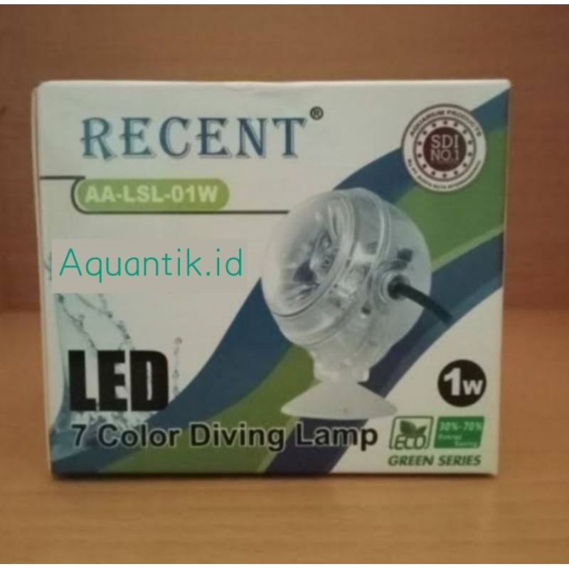 LAMPU RECENT AA LSL 01W lampu sorot tembak bulat LED celup aquarium aquascape kolam taman LSL01
