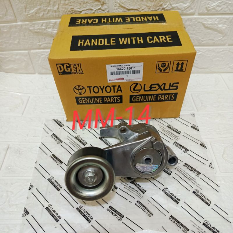 TENSIONER VAN BELT FANBELT ASSY TOYOTA INNOVA BENSIN HILUX FORTUNER BENSIN ORI