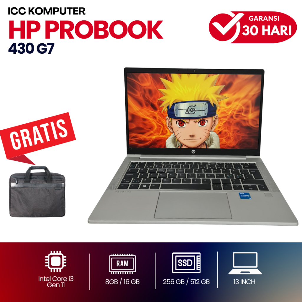 Laptop HP PROBOOK 430 440 G8 Core i3 Ram 8GB SSD 512GB - Second Murah & Bergaransi